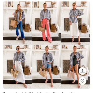 A New Day - striped button down - size xs